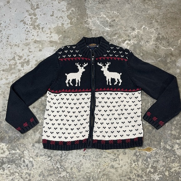 Vintage women’s Woolrich zip up‎ sweater XL - Picture 1 of 7